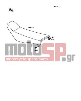 KAWASAKI - KX125 1989 - Body Parts - Seat - 53001-1577-MD - SEAT-ASSY,MIDDLE HEIGHT,BLUE