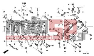 HONDA - CBR1000RR (ED) 2005 - Frame - FRAME BODY - 50132-MEL-300 - MAT B, R. ENGINE HANGER