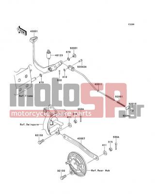 KAWASAKI - KLX®110L 2012 -  - Brake Pedal - 43007-0015 - ROD-TORQUE