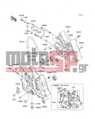 KAWASAKI - KLX®110L 2012 - Κινητήρας/Κιβώτιο Ταχυτήτων - Crankcase - 92191-1724 - TUBE,BREATHER