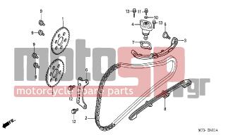 HONDA - FJS600 (ED) Silver Wing 2001 - Engine/Transmission - CAM CHAIN/TENSIONER - 14510-MCT-000 - TENSIONER COMP., CAM CHAIN