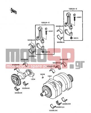 KAWASAKI - NINJA® 250R 1989 - Κινητήρας/Κιβώτιο Ταχυτήτων - Crankshaft - 13031-1247 - CRANKSHAFT-COMP