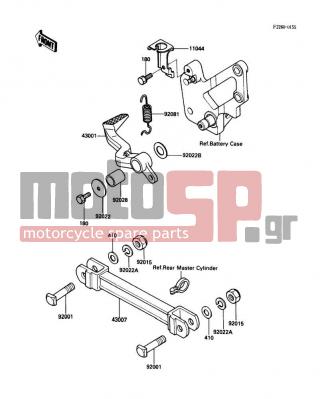 KAWASAKI - NINJA® 600R 1989 -  - Brake Pedal/Torque Link - 43001-1224 - LEVER-BRAKE,PEDAL