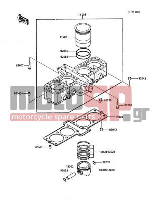 KAWASAKI - NINJA® 600R 1989 - Engine/Transmission - Cylinder/Piston(s) - 11007-1086 - LINER-CYLINDER