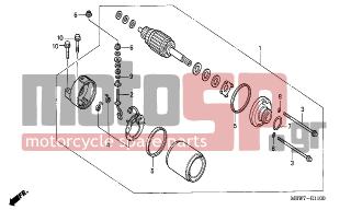HONDA - CBR600F (ED) 2005 - Electrical - STARTING MOTOR - 95701-0602800 - BOLT, FLANGE, 6X28