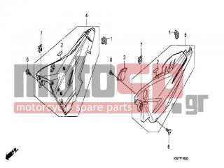 HONDA - CBF125M (ED) 2009 - Body Parts - SIDE COVER - 93903-34320- - SCREW, TAPPING, 4X12