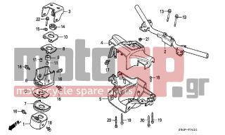 HONDA - C50 (GR) 1996 - Frame - HANDLE PIPE/HANDLE COVER (C50SP/C50ST) - 90552-001-000 - WASHER, TOOTHED