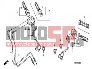 HONDA - CBF1000A (ED) ABS 2006 - Frame - SWITCH / CABLE - 35130-MFA-D01 - SWITCH ASSY., STARTER KILL