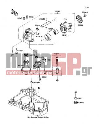 KAWASAKI - NINJA® ZX™-7 1989 - Engine/Transmission - Oil Pump/Oil Filter - 92002-1431 - BOLT,6X38