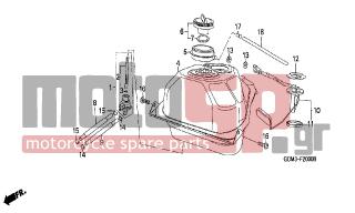 HONDA - SZX50 (X8R) (IT) 2001 - Body Parts - FUEL TANK