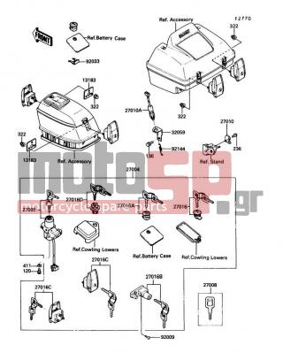 KAWASAKI - VOYAGER XII 1989 -  - Ignition Switch - 27010-1185 - SWITCH,BRAKE/SIDE STAND