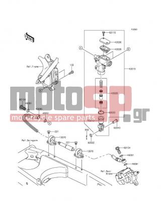 KAWASAKI - KLX®140L 2012 -  - Rear Master Cylinder - 43026-0008 - CAP-BRAKE