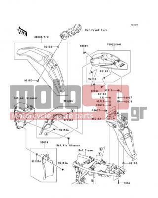 KAWASAKI - KLX®250S 2012 - Body Parts - Fenders - 92150-1339 - BOLT,FLANGED,6X20