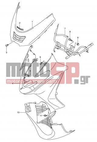 SUZUKI - AN400 (E2) Burgman 2001 - Body Parts - FRONT LEG SHIELD (MODEL K1) - 01570-08353-000 - BOLT