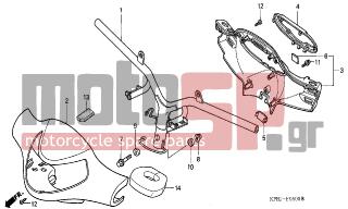 HONDA - SH150 (ED) 2003 - Frame - HANDLE PIPE-HANDLE COVER - 93903-34380- - SCREW, TAPPING, 4X12