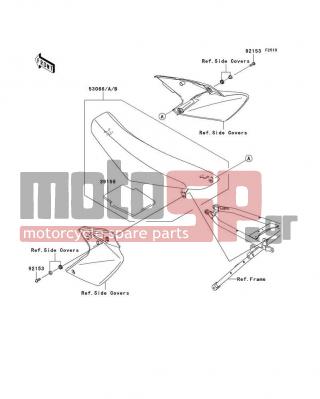 KAWASAKI - KLX450R (AUSTRALIAN) 2012 - Body Parts - Seat - 39156-0347 - PAD,SEAT