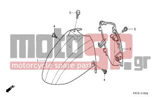 HONDA - SCV100 (ED) Lead 2003 - Body Parts - FRONT FENDER - 61100-KRP-900ZE - FENDER A, FR. *R218M*
