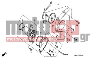 HONDA - CBR600F (ED) 1989 - Engine/Transmission - LEFT REAR COVER/ WATER PUMP - 19221-KT8-000 - COVER, WATER PUMP