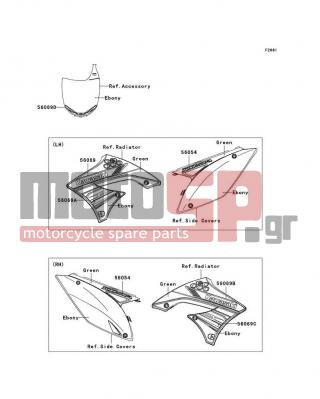 KAWASAKI - KX™250F 2012 - Body Parts - Decals - 56069-1568 - PATTERN,SHROUD,LWR,LH