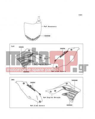 KAWASAKI - KX™450F 2012 - Body Parts - Decals - 56054-0837 - MARK,SIDE COVER,KX450F