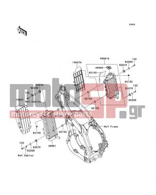 KAWASAKI - KX™450F 2012 - Κινητήρας/Κιβώτιο Ταχυτήτων - Radiator - 132BB0625 - BOLT-FLANGED-SMALL,6X25