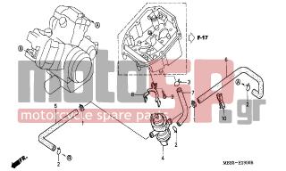 HONDA - VTR1000F (ED) 2002 - Engine/Transmission - AIR SUCTION VALVE - 18660-MBB-680 - STAY, AIR INJECTION CONTROL VALVE