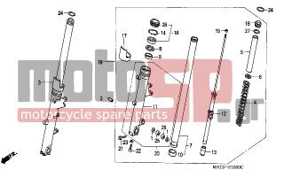 HONDA - CBR1100XX (ED) 2002 - Suspension - FRONT FORK - 51401-MAT-E01 - SPRING, FR. FORK