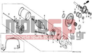 HONDA - NX250 (ED) 1993 - Electrical - STARTER MOTOR - 90122-MN4-008 - WASHER, STEEL PLATE