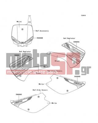 KAWASAKI - KX™85 2012 - Body Parts - Decals(ACF) - 56069-1538 - PATTERN,NUMBER PLATE