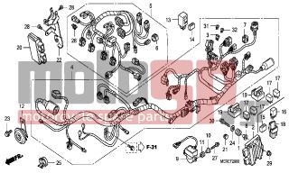 HONDA - CBF600SA (ED) ABS BCT 2009 - Electrical - WIRE HARNESS - 94050-06080- - NUT, FLANGE, 6MM