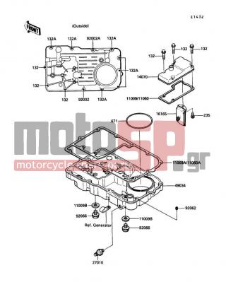 KAWASAKI - VOYAGER XII 1988 - Engine/Transmission - Breather Body/Oil Pan - 27010-1155 - SWITCH,OIL PRESSURE