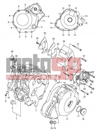 SUZUKI - SV1000 (E2) 2003 - Κινητήρας/Κιβώτιο Ταχυτήτων - CRANKCASE COVER - 04211-09149-000 - PIN