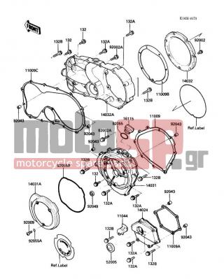 KAWASAKI - VULCAN 750 1988 - Engine/Transmission - Engine Cover(s) - 11009-1561 - GASKET,CLUTCH COVER