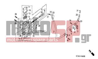 HONDA - SZX50 (X8R) (IT) 2001 - Brakes - REAR BRAKE MASTER CYLINDER - 43156-GCM-900 - GUIDE COMP., RR. BRAKE HOSE