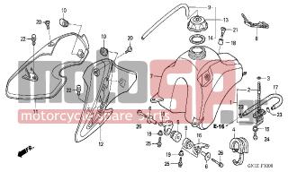HONDA - XR80R (ED) 2003 - Body Parts - FUEL TANK - 95002-02080- - CLIP, TUBE (B8)