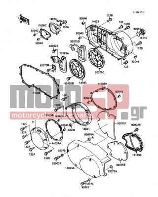 KAWASAKI - VULCAN 88 SE 1988 - Engine/Transmission - Engine Cover(s) - 14031-1206 - COVER-GENERATOR,OUTER