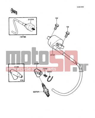 KAWASAKI - KDX200 1987 -  - Ignition System - 21121-1140 - COIL-IGNITION