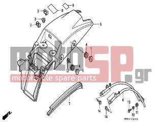HONDA - NX650 (ED) 1988 - Body Parts - REAR FENDER - 80110-MN9-000 - PIPE COMP., RR. FENDER SUPPORT