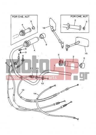 YAMAHA - XV1100 (GRC) 1998 - Frame - STEERING HANDLE CABLE - 3CF-26311-00-00 - Cable, Throttle 1