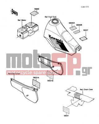 KAWASAKI - KLR250 1987 - Body Parts - Labels - 56037-1295 - LABEL-SPECIFICATION,TIRE&LOAD