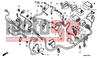 HONDA - VTR1000F (ED) 2002 - Electrical - WIRE HARNESS - 30700-MBB-640 - CAP ASSY., NOISE SUPPRESSOR