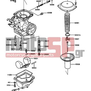KAWASAKI - LTD 1987 - Engine/Transmission - Carburetor Parts - 16014-1029 - SCREW-PILOT AIR