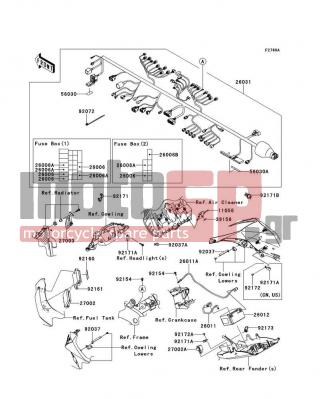 KAWASAKI - NINJA® ZX™-10R 2012 -  - Chassis Electrical Equipment(JCF) - 92037-1679 - CLAMP