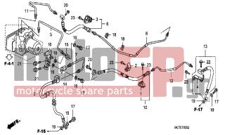 HONDA - FJS600A (ED) ABS Silver Wing 2007 - Brakes - REAR BRAKE PIPE(FJS600A) - 90505-MCT-000 - CLAMP, PIPE