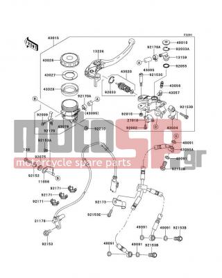 KAWASAKI - NINJA® ZX™-10R 2012 -  - Front Master Cylinder - 92002-1323 - BOLT,SCREW,4X12
