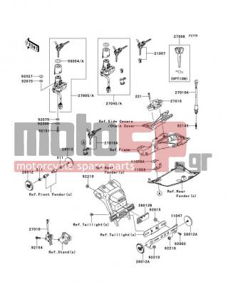 KAWASAKI - NINJA® ZX™-10R 2012 -  - Ignition Switch/Locks/Reflectors - 92151-1946 - BOLT,TORX,6X22