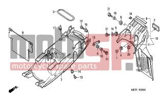 HONDA - CBF500A (ED) ABS 2006 - Body Parts - REAR FENDER - 90652-KPC-640 - ROD, HOLDER(18.5)