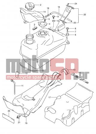 SUZUKI - AN400 (E2) Burgman 2001 - Body Parts - FUEL TANK (MODEL K1/K2) - 09116-06147-000 - BOLT (6X25)