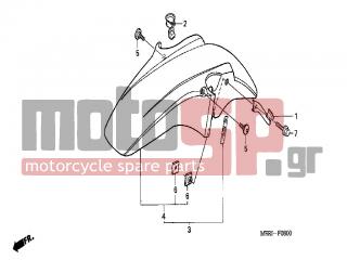 HONDA - CBF600N (ED) 2004 - Body Parts - FRONT FENDER - 96001-0602507 - BOLT, FLANGE, 6X25