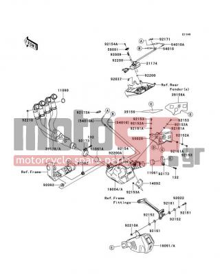 KAWASAKI - NINJA® ZX™-10R ABS 2012 -  - Muffler(s) - 11061-0447 - GASKET,50.8X62X30
